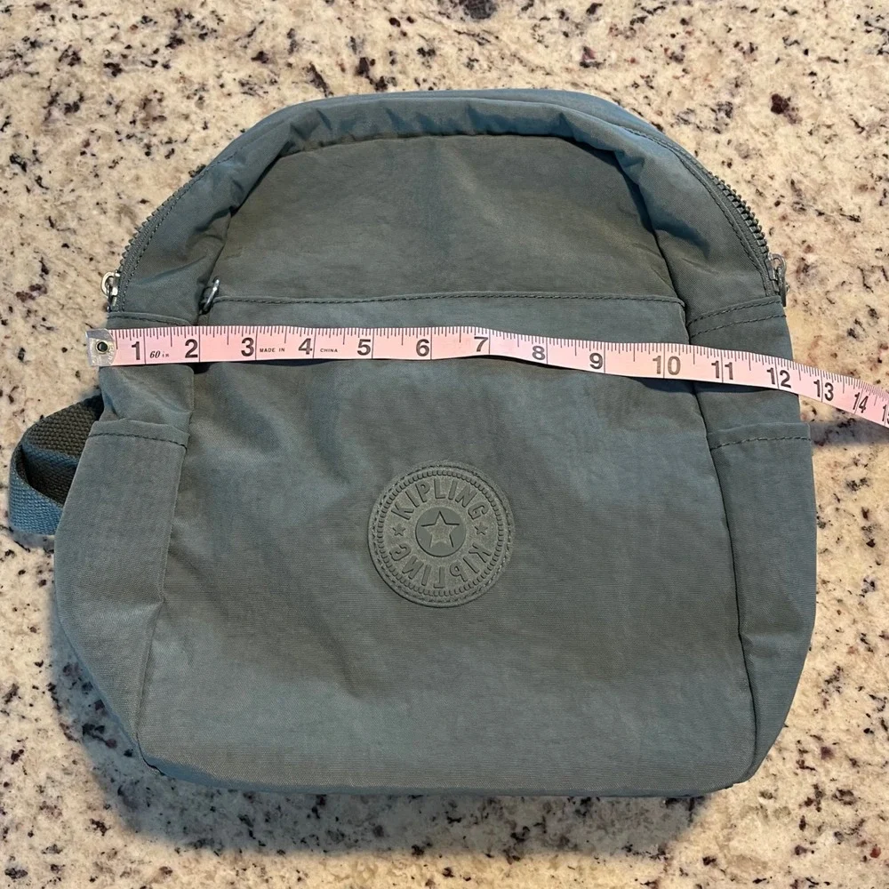Kipling Seoul Small Backpack Women Small Blue Green‎ Crinkle Nylon Gorpcore Bag